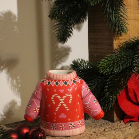 Vase pull de Noël - Sucre d'orge