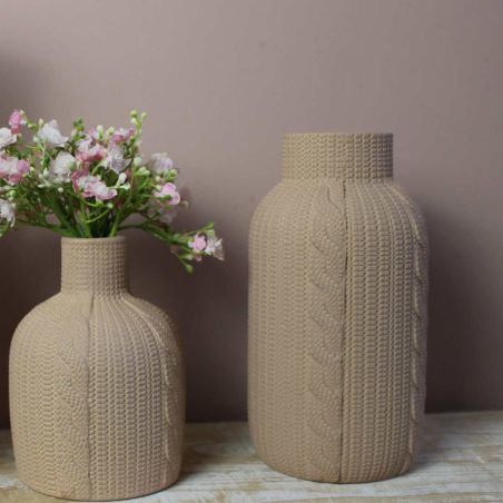 Vase cylindre aspect tricot - Maillage