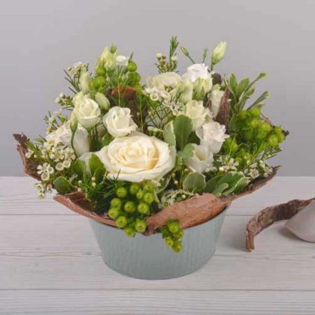 Coupe ronde en zinc texture - Cocon