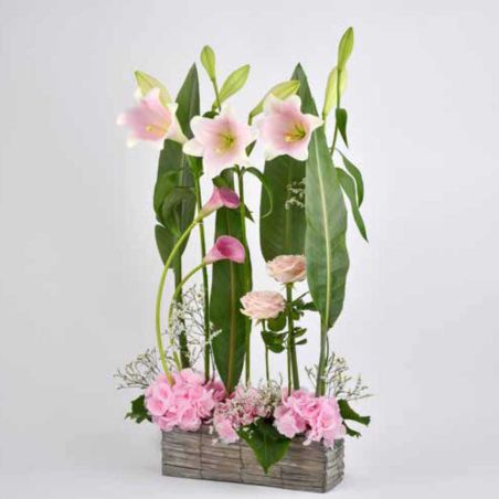 Jardinière en osier - Pink Ladies