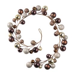 Guirlande de boules brun/cuivre