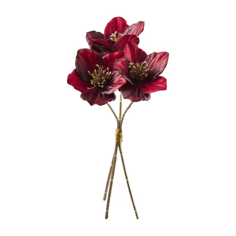 Hellebore artificielle 28cm 2 couleurs