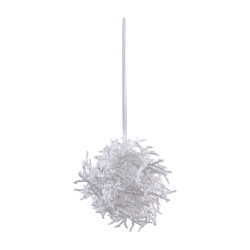Suspension brindilles boule enneigee 2 tailles - Grossiste déco de N