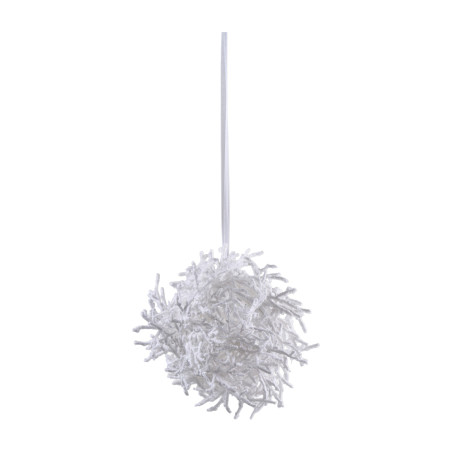 Suspension brindilles boule enneigee 2 tailles - Grossiste déco de N
