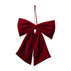 sachet de 2 noeuds velours 2 couleurs - Argentia - Grossiste déco de