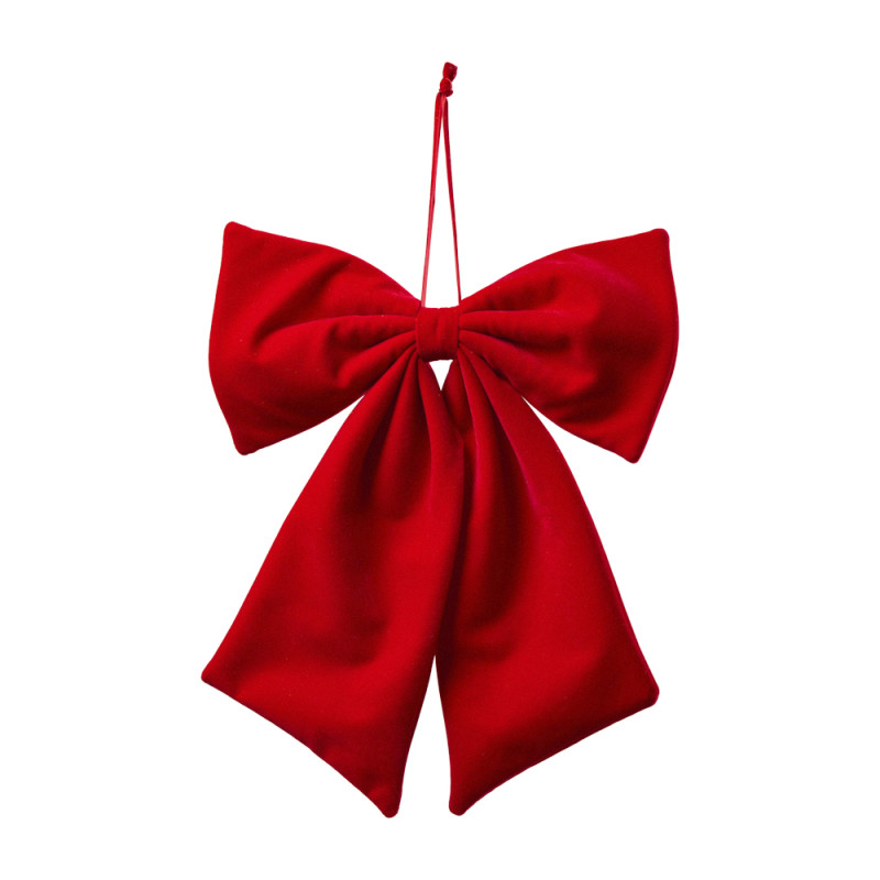 sachet de 2 noeuds velours 2 couleurs - Argentia - Grossiste déco de