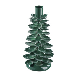 Porte-bougie en métal vert pétrole - Grossiste déco de Noël