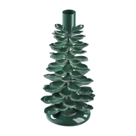Porte-bougie en métal vert pétrole - Grossiste déco de Noël