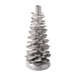 Porte-bougie en métal taupe - Grossiste déco de Noël