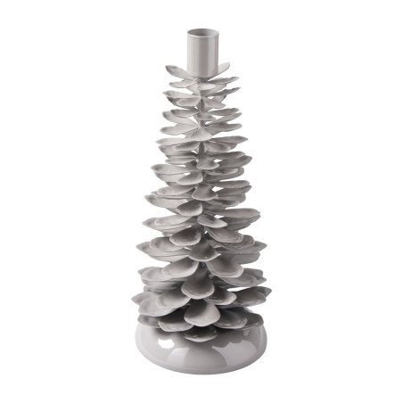 Porte-bougie en métal taupe - Grossiste déco de Noël