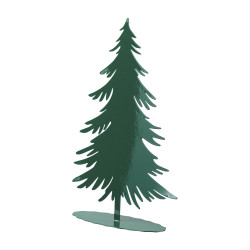Sapin de noel en métal vert pétrole 2 tailles - Bosco - Grossiste dé