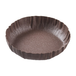 Plateau en métal bord irregulier brun foncé 3 tailles - Elixir - Gro