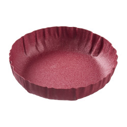 Plateau en métal bord irregulier rouge 3 tailles - Elixir - Grossist