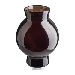 Vase bulbe brun 2 tailles - Gourmand - Grossiste déco de Noël