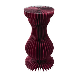 Colonne en papier bordeaux 2 tailles - Merry - Grossiste déco de Noë