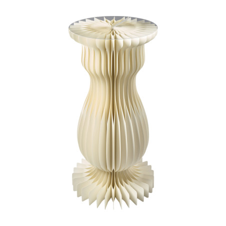 Colonne en papier crème 2 tailles - Merry - Grossiste déco de Noël