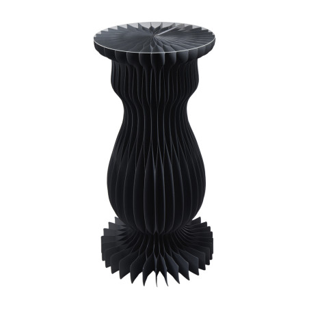 Colonne en papier noir 2 tailles - Merry - Grossiste déco de Noël