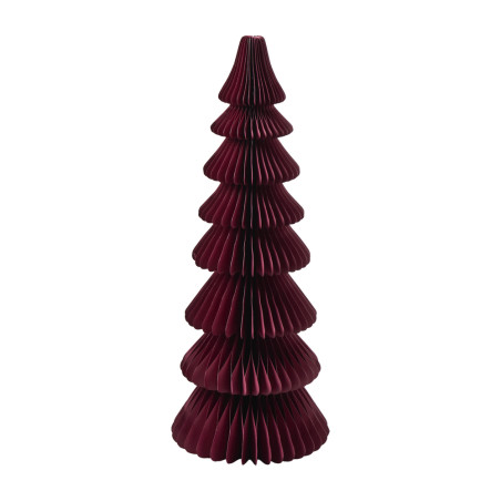 Sapin en papier bordeaux 3 tailles - Merry - Grossiste déco de Noël
