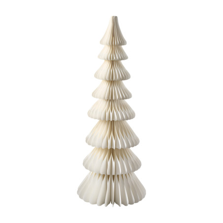 Sapin en papier crème 3 tailles - Merry - Grossiste déco de Noël