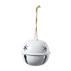 Paquet de 4 boules en métal D. 8cm - Grelot - Grossiste déco de Noël