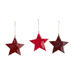 Sachet de 3 étoiles en métal - Aurora - Grossiste déco de Noël