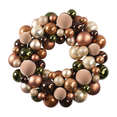 Couronne de boules - Couro - Grossiste déco de Noël