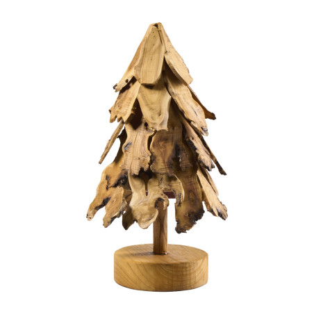 Sapin en bois sur socle 2 tailles - Impérial - Grossiste déco de Noë