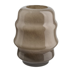 Vase en verre couleur brun lait - Prestige - Grossiste déco de Noël
