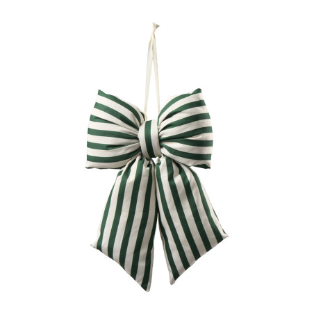 Sachet de 2 nœuds rayés 2 couleurs - Rubarbe - Grossiste déco de Noë