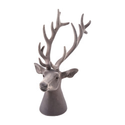 Buste de renne taupe - Féeline - Grossiste déco de Noël