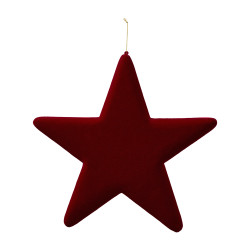 Etoile floquée 40cm 2 couleurs - Elypse - Grossiste déco de Noël