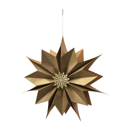 Etoile en papier 60cm 2 couleurs - Précy - Grossiste déco de Noël