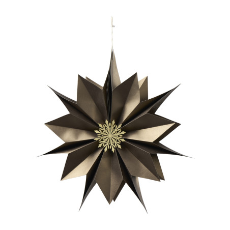 Etoile en papier 60cm 2 couleurs - Précy - Grossiste déco de Noël