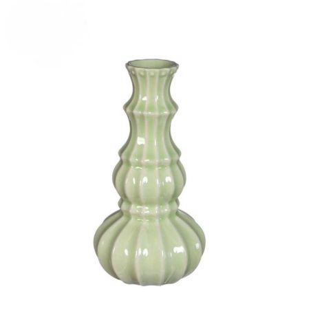 Vase soliflor vert doux 2 tailles - Delphi