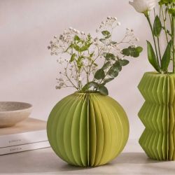 Vase rond en papier avec tube central - Folding