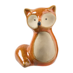 Renard assis en céramique - Instant - Grossiste déco de Noël