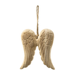 Sachet de 3 ailes en bois à suspendre H. 16.5cm - Shine - Grossiste