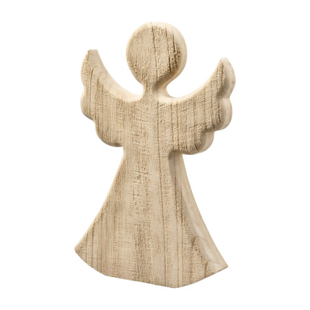 Ange debout en bois - Snowy - Grossiste déco de Noël