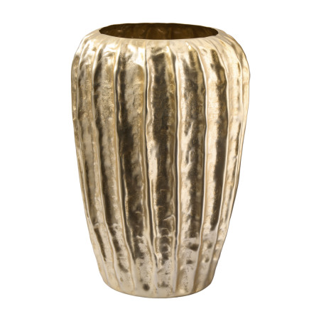 Vase en alu champagne - Cactus - Grossiste déco de Noël
