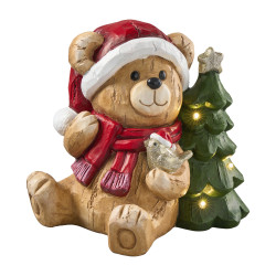 Ours sapin avec led - Royal - Grossiste déco de Noël