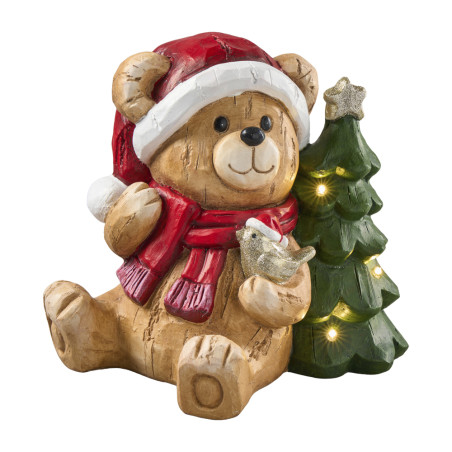 Ours sapin avec led - Royal - Grossiste déco de Noël