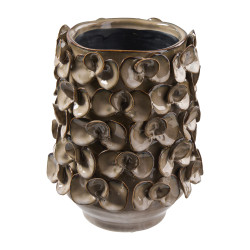Vase feuilles brunes 2 tailles - Melody - Grossiste déco de Noël
