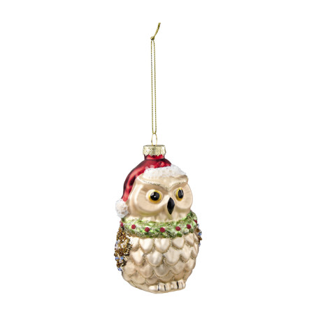 Paquet de 2 suspensions hibou - Foreste - Grossiste déco de Noël