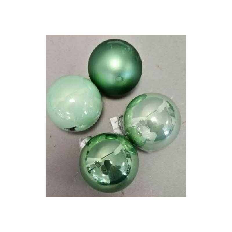 Paquet de 49 boules en verre D. 6cm plusieurs couleurs - Lapony