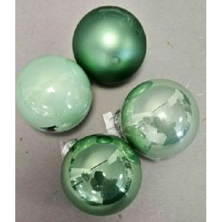 Paquet de 49 boules en verre D. 6cm plusieurs couleurs - Lapony