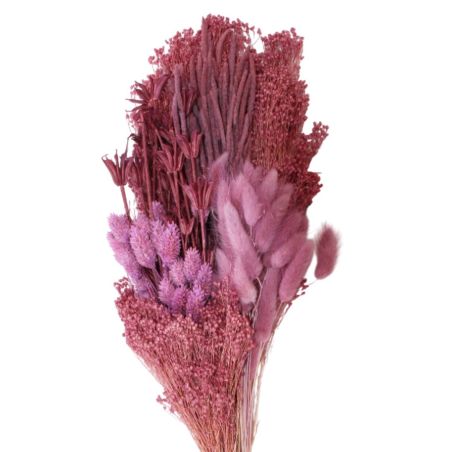 Bouquet de fleurs séchées 3 couleurs - Varia
