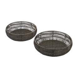 Ensemble de 2 coupes en plastique tréssé - Cascade - Grossiste déco