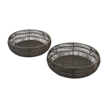 Ensemble de 2 coupes en plastique tréssé - Cascade - Grossiste déco