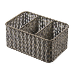 Panier à couverts en plastique tréssé - Cascade - Grossiste déco de
