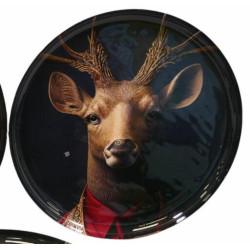 Tableau mural en metal - Cerf - Grossiste déco de Noël